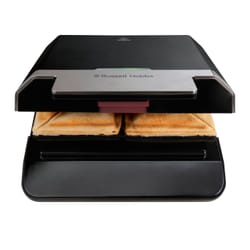 Russell Hobbs Easy Clean gaufrier et appareil à croque-monsieur 750 W Noir, Acier inoxydable