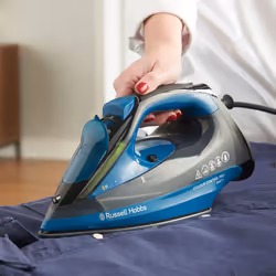 Russell Hobbs 27280-56 fer à repasser Fer à vapeur Semelle en céramique 2400 W Noir, Bleu - Vue supplémentaire 4