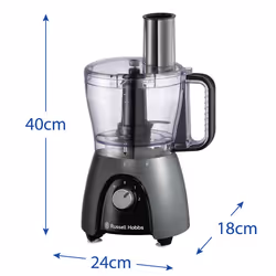 Russell Hobbs 27111-56 robot de cuisine 600 W 2,3 L Noir, Transparent - Vue supplémentaire 7