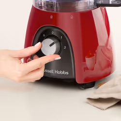 Russell Hobbs 27110-56 robot de cuisine 600 W 2,3 L Noir, Rouge, Transparent