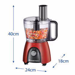 Russell Hobbs 27110-56 robot de cuisine 600 W 2,3 L Noir, Rouge, Transparent - Vue supplémentaire 6