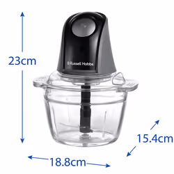 Russell Hobbs 27131-56 hachoir électrique 0,5 L 200 W Charbon de bois, Transparent - Vue supplémentaire 4