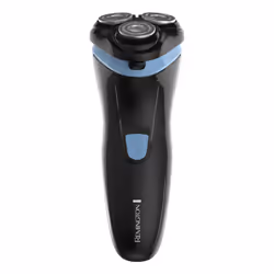 Remington R1000, Rasoir rotatif, Noir, Bleu, Acier inoxydable, Chargement, Batterie, 30 min