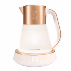 Russell Hobbs 27450-70, 1,7 L, 2400 W, Or, Blanc, Thermostat réglable, Sans fil, Fonction garder au chaud