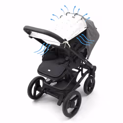 Dooky 1026601 couvre-jambe de poussette pour bébé Housse de protection solaire Coton Blanc - Vue supplémentaire 4