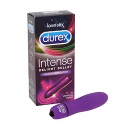 Durex Intense Delight Bullet, Vibrateur pour doigts, Stimulation vaginale, Violet, Silicone, Ambidextre, Boutons