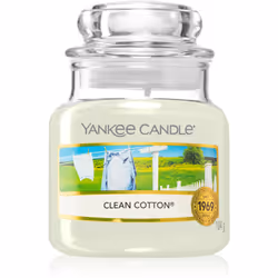 Yankee Candle Clean Cotton, Cylindre, Blanc, CEDAR, Musc, Vétiver, Bois, 20 h, 1 pièce(s)