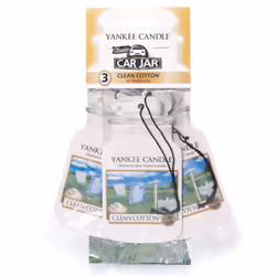 Yankee Candle Clean Cotton Bonus Pack, Rafraîchisseur d'air suspendu, Support, Multicolore, Carton, 3 pièce(s)