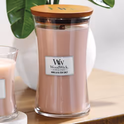 WoodWick 93191 bougie en cire Autres Jasmin, Sel de mer, Vanille Blanc 1 pièce(s)