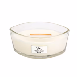WoodWick White Teak, Ellipse, Blanc, Cèdre, Bois de santal, 1 pièce(s)