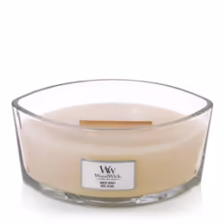 WoodWick White Honey bougie en cire Ellipse Orange, Caramel, Vanille Blanc 1 pièce(s)