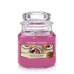 Yankee Candle Exotic Acai Bowl Small Jar, Cylindre, Rose, Cassis, Cerise, Noix de coco, Jasmin, Musc, Rose, Vanille, 30 h, 1  ...