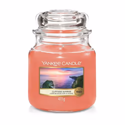 Yankee Candle Cliffside Sunrise Medium Jar, Cylindre, Rose, Citron, Fruité, Géranium, Fraise, 75 h, 1 pièce(s)