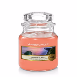 Yankee Candle Cliffside Sunrise Small Jar, Cylindre, Rose, Citron, Fruité, Géranium, Hibiscus, Fraise, 30 h, 1 pièce(s)