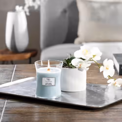 WoodWick Seaside Neroli bougie en cire Rond Bleu 1 pièce(s)