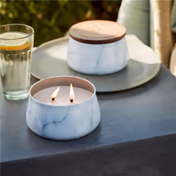 Yankee Candle Linden Tree Blossoms bougie en cire Rond Cèdre, Citron, Géranium, Citron, Lys, Musc, Glycine Blanc 1 pièce(s)