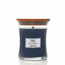 WoodWick Indigo Suede, Rond, Bleu, Ambre, Cypress, Patchouli, 1 pièce(s)