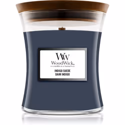 WoodWick Indigo Suede, Rond, Bleu, Ambre, Cypress, Patchouli, 1 pièce(s)