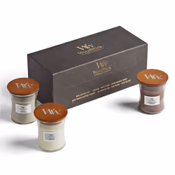 WoodWick Giftset 3 Mini Jar Woody, Rond, Multicolore, 3 pièce(s)