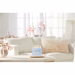 Yankee Candle A Calm & Quiet Place bougie en cire Rond Ambre, Cèdre, Jasmin, Mandarin, Musc, Patchouli, Bois de santal Gris 1 pièce(s)