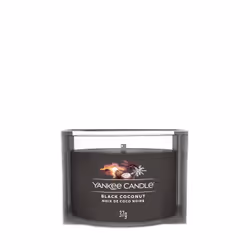 Yankee Candle Black Coconut, Rond, Noir, Noix de coco, Musc, Ananas, Bois, 10 h, 1 pièce(s)