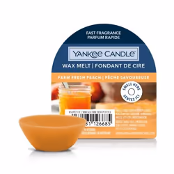 Yankee Candle Farm Fresh Peach, Orange, Cire, Intérieure, Pêche, 22 g, 15 mm