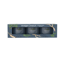 Yankee Candle Bayside Cedar bougie en cire Rond Noir 3 pièce(s)