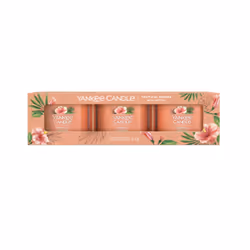 Yankee Candle Tropical Breeze, Rond, Pêche, Tropical, 10 h, 3 pièce(s)