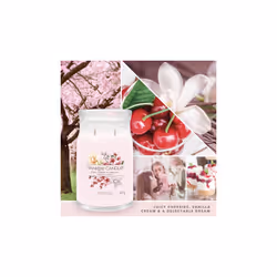 Yankee Candle Signature bougie en cire Cylindre Cerise, Vanille Rose 1 pièce(s)