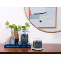 Yankee Candle Bayside Cedar bougie en cire Cylindre Ambre, Pamplemousse, Mandarin Bleu 1 pièce(s)