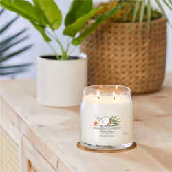 Yankee Candle Coconut Beach bougie en cire Cylindre Blanc 1 pièce(s)