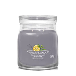 Yankee Candle Black Tea & Lemon bougie en cire Rond Black tea (leaf), Citron, Musc, Vanille Gris 1 pièce(s)