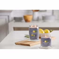 Yankee Candle Black Tea & Lemon bougie en cire Rond Black tea (leaf), Citron, Musc, Vanille Gris 1 pièce(s)
