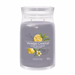 Yankee Candle Signature, Cylindre, Gris, Black tea (leaf), Citron, 90 h, 1 pièce(s)