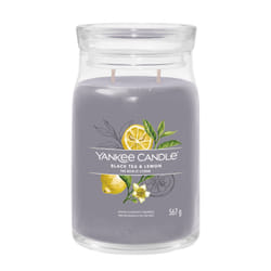 Yankee Candle Signature bougie en cire Cylindre Black tea (leaf), Citron Gris 1 pièce(s)