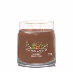 Yankee Candle Praline & Birch bougie en cire Rond Ambre, Cannelle, Clou de girofle, Eucalyptus, Jasmin, Muguet, Musc, Myrrhe, Bois de santal, Vanille, Bois Marron 1 pièce(s)