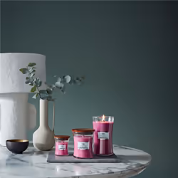 WoodWick Wild Berry & Beets bougie en cire Cylindre Menthe, Bois de chêne, Orange, Orris, Patchouli, Framboise, Fraise 1 pièce(s)