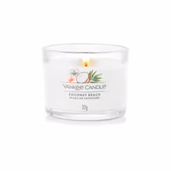 Yankee Candle Coconut Beach, Rond, Blanc, Noix de coco, 10 h, 1 pièce(s)