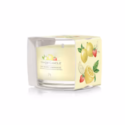 Yankee Candle Iced Berry Lemonade bougie en cire Rond Pamplemousse, Citron, Malt, Sucre, Mandarine, Vanille, Violet Jaune 1 pièce(s)