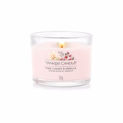 Yankee Candle Pink Cherry Vanilla, Rond, Rose, Cerise, Vanille, 10 h, 1 pièce(s)