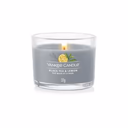 Yankee Candle Black Tea & Lemon bougie en cire Rond Black tea (leaf), Citron Gris 1 pièce(s)