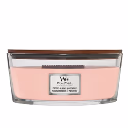 WoodWick Pressed Blooms &amp; Patchouli, Ellipse, Rose, Carnation, Cèdre, Genévrier, Mousse, Fleur d'oranger, Patchouli, Tubé ...