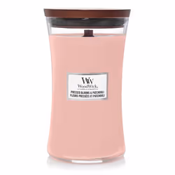 WoodWick Pressed Blooms &amp; Patchouli, Cylindre, Rose, Carnation, Cèdre, Genévrier, Mousse, Fleur d'oranger, Patchouli, Tub ...