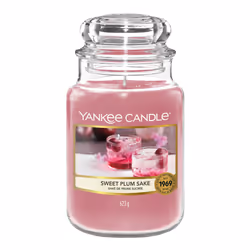 Yankee Candle Sweet Plum Sake, Rond, Rose, Saké, 150 h