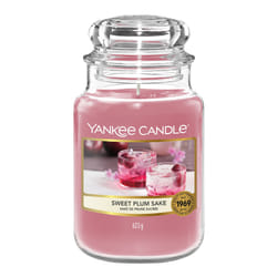 Yankee Candle Sweet Plum Sake bougie en cire Rond Saké Rose