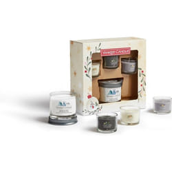Yankee Candle Snow Globe Wonderland Tumbler & Filled Votive Gift bougie en cire Cylindre Noir, Gris, Blanc 4 pièce(s)