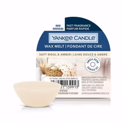 Yankee Candle Soft Wool &amp; Amber, Rond, Blanc, Ambre, 1 pièce(s)