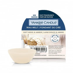 Yankee Candle Soft Wool & Amber bougie en cire Rond Ambre Blanc 1 pièce(s)