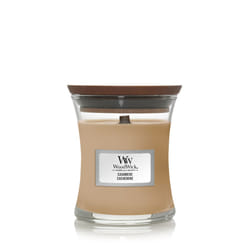 WoodWick Cashmere bougie en cire Cylindre Mûre, Cèdre, Fruité, Gingembre, Orris, Poire, Baie rose, Coing, Bois de santal, Fève Tonka Marron 1 pièce(s)