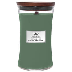 WoodWick Mint Leaves & Oak bougie en cire Cylindre Menthe, Bois de chêne Vert